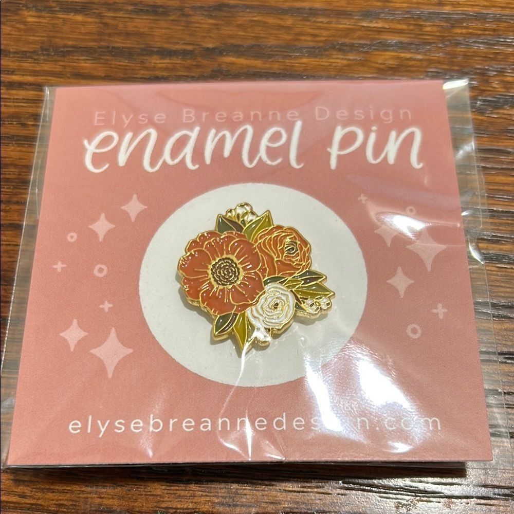 Floral Enamel Pin by Elyse Breanne Design NWT